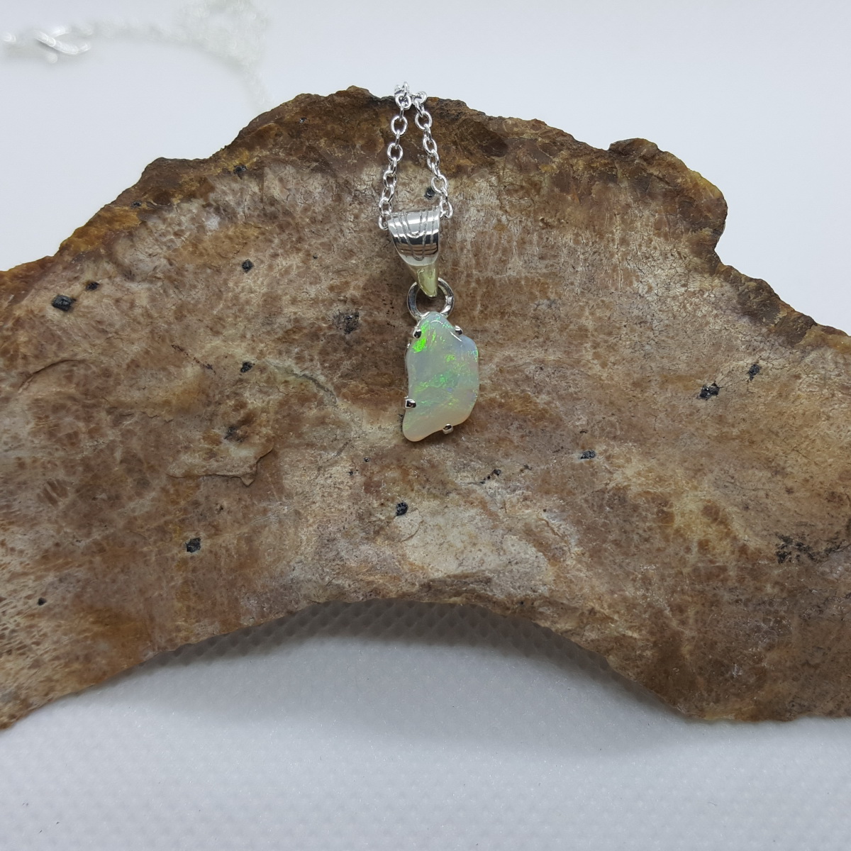 Genuine Australian Kangaroo Opal Necklace Pendant 925 Sterling Silver Gift  | eBay