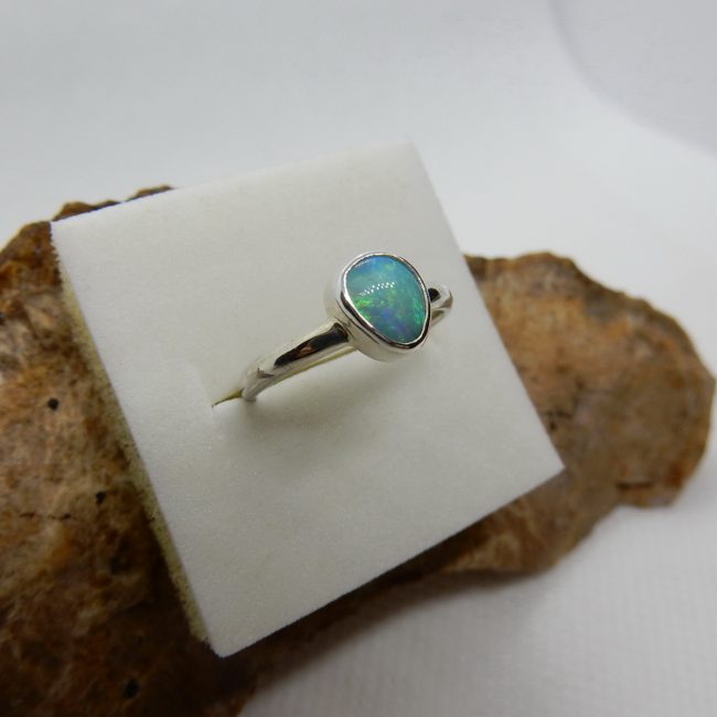 Australian Solid Opal Ring - Size 6