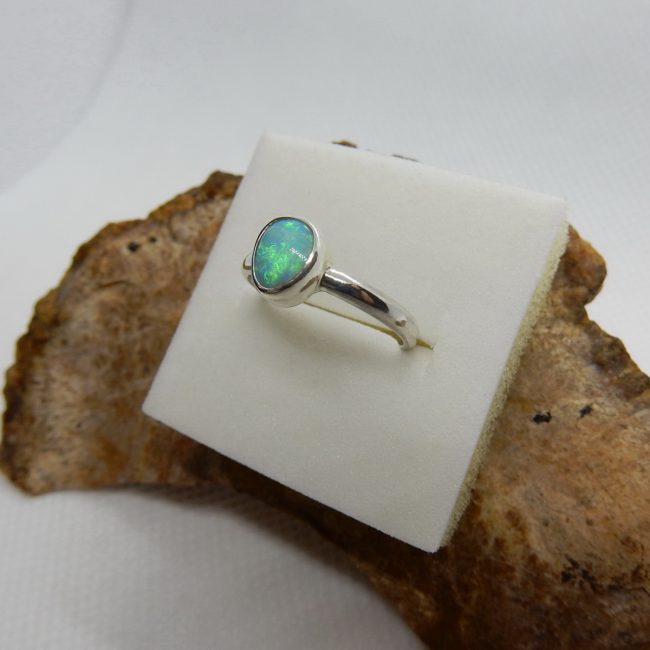 Australian Solid Opal Ring - Size 6