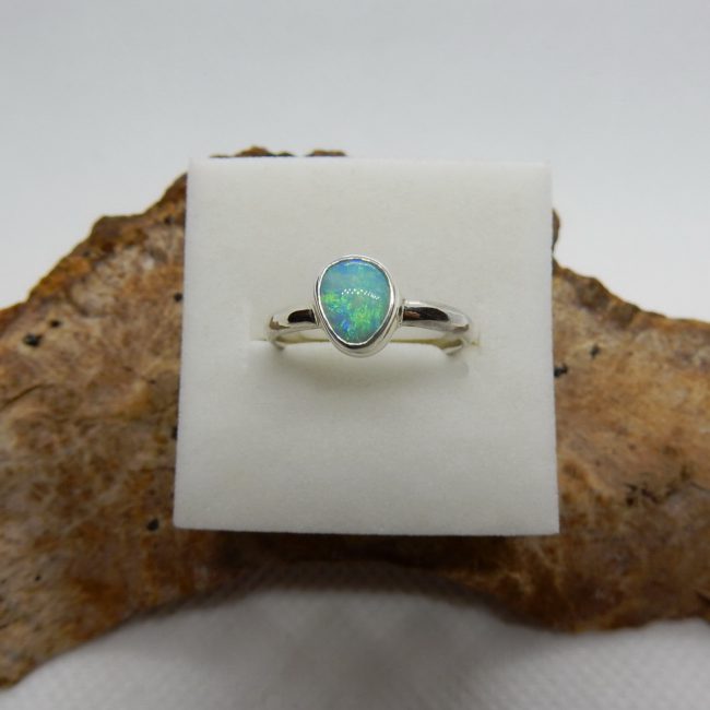 Australian Solid Opal Ring - Size 6