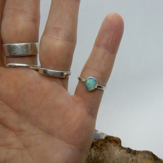 Australian Solid Opal Ring - Size 6