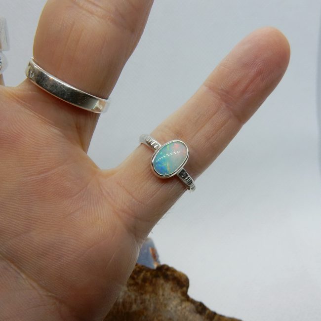 Australian Solid Opal Ring - Size 6