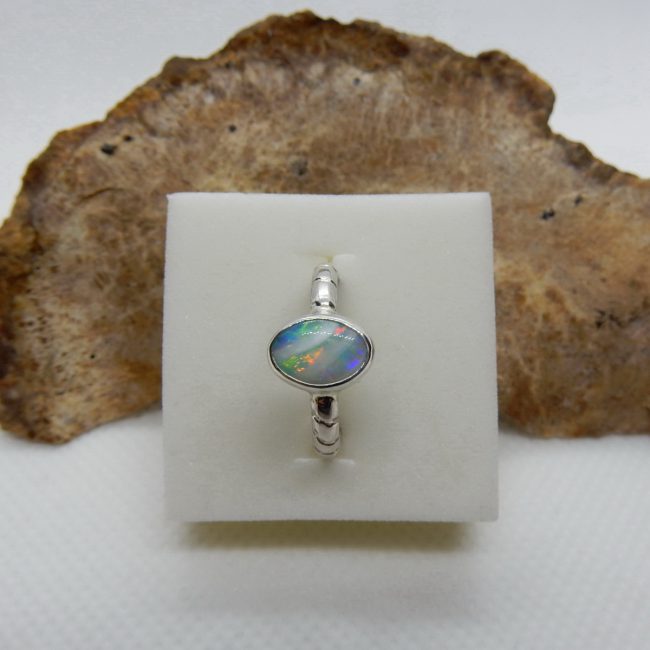 Australian Solid Opal Ring - Size 6 3/4 (N)